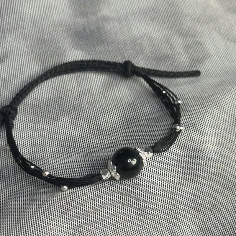 宝淇 - 点点星尘墨翠手绳 - 天然A货翡翠 - 手链/手环 - 玉石 黑色