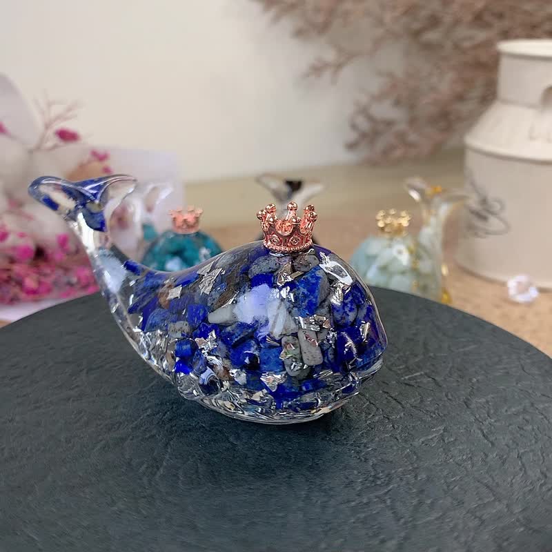 水晶 鲸鱼 M号 | 天然石手作 | 居家摆饰 疗愈小物 | 海蓝宝 - 摆饰 - 水晶 多色