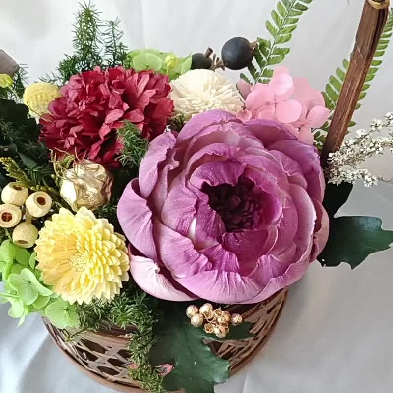 【繁花似锦】永生花/干燥花/新年/开幕志庆/乔迁 - 干燥花/捧花 - 植物．花 红色