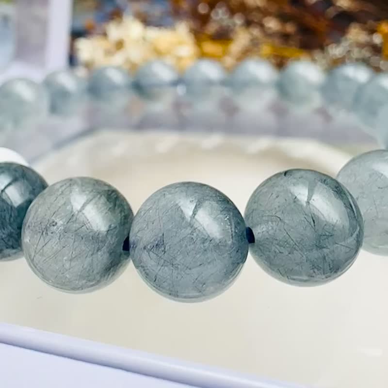 小精品气质蓝兔毛蓝发水晶 8.9-9.4mm22.32g 平衡情绪增加创意 - 手链/手环 - 水晶 蓝色