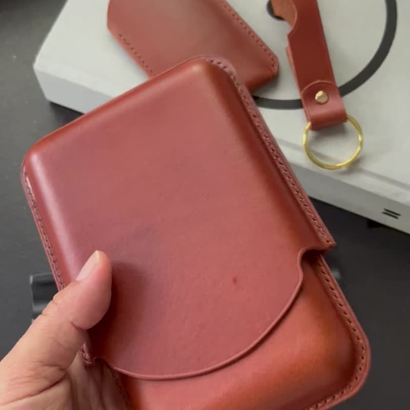 三层邱吉尔雪茄盒 - 笔筒/笔座 - 真皮 咖啡色