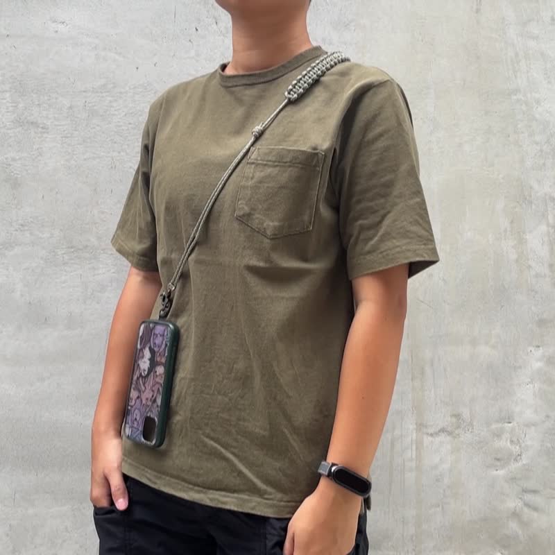 伞绳编织手机挂绳 可调式手机背带 手机背带 手机背绳 - 手机配件 - 尼龙 橘色