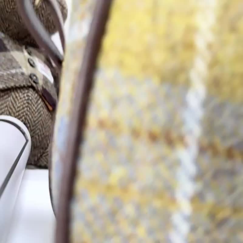 裁缝地图harris tweed手工腋下包包小众复古法式法棍包单肩手提包 - 手提包/手提袋 - 羊毛 