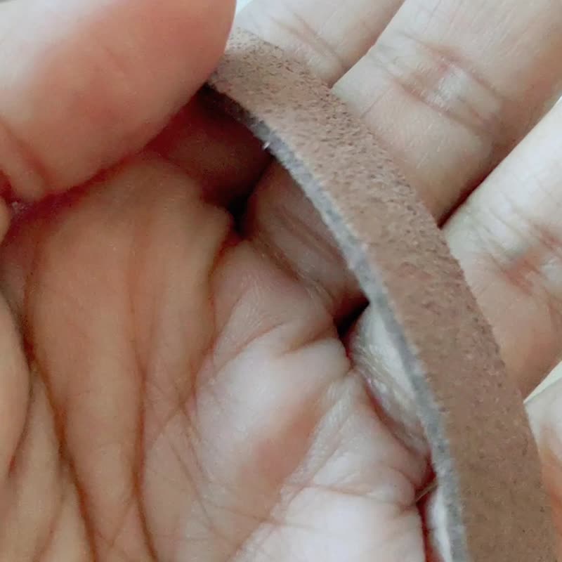 咖啡麂皮绒 CHOKER 纯银/合金 奶茶色 - 颈链 - 纯银 卡其色