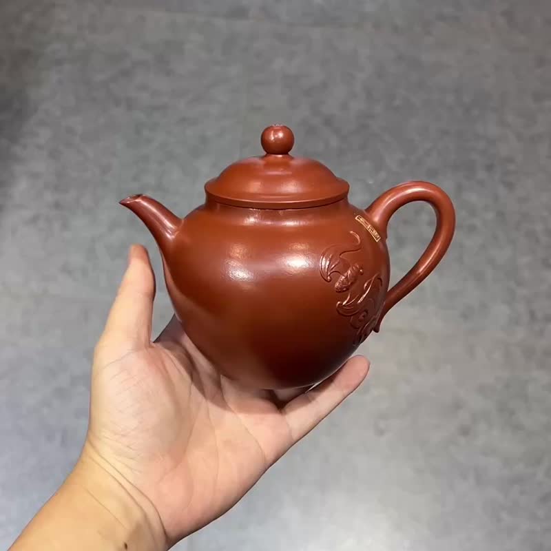 纳福 全手工容量320cc朱泥高身桶美人肩给人以俊秀挺拔之态 - 茶具/茶杯 - 陶 