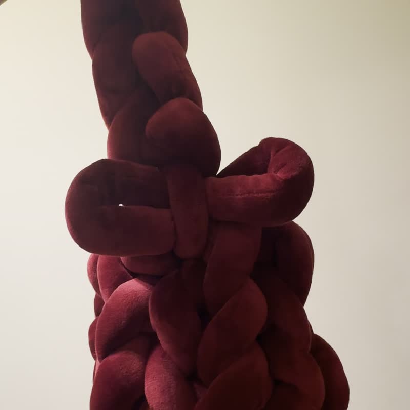 韩国大热 云朵包 手制超粗线丝绒编织包  3色 【大】核桃包 - 手提包/手提袋 - 棉．麻 多色