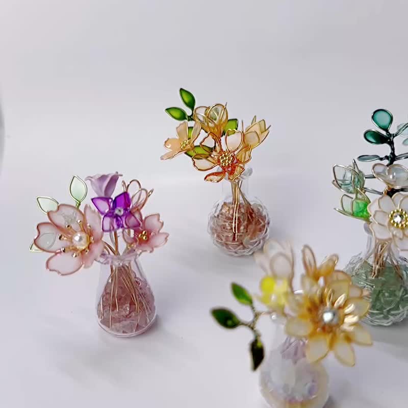 疗愈系迷你植栽材料包 六色可选 居家/办公桌装饰礼物 - 金工/饰品 - 树脂 多色