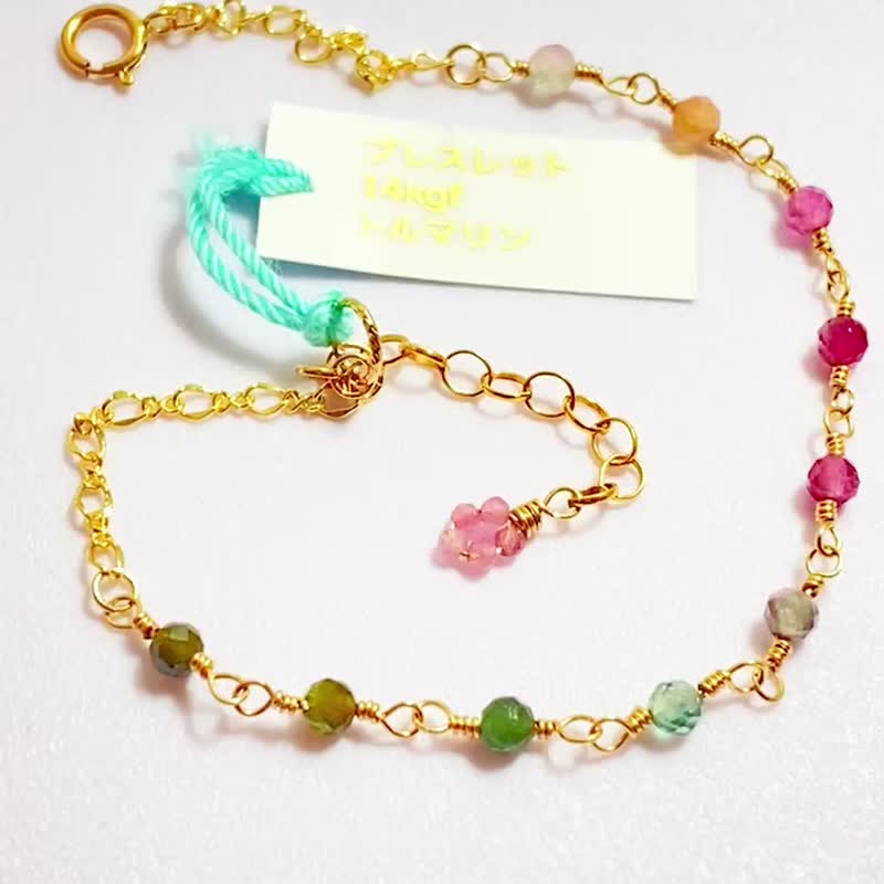 multicolor tourmaline bracelet - 手链/手环 - 宝石 多色