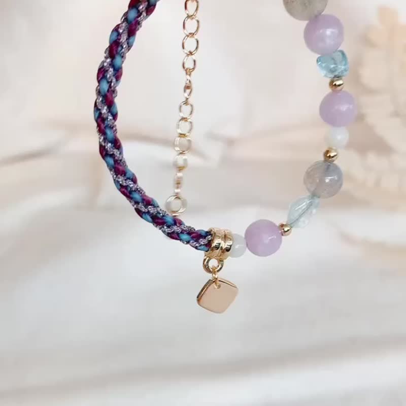 | 缤纷世界 | 饰品 x 手链 x 镀14K x 天然石 x 限量 - 好做作 - 手链/手环 - 贵金属 紫色