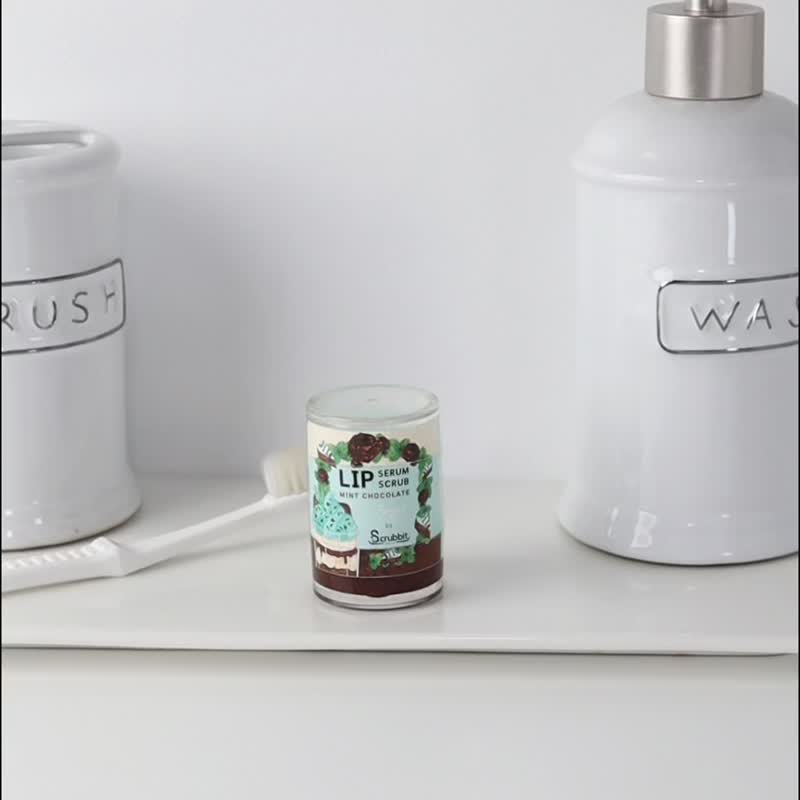 2 合 1 唇部磨砂膏和唇部精华液 Yummy Lips：巧克力、薄荷、来自真正水果的唇部磨砂膏。 - 唇部保养 - 精油 