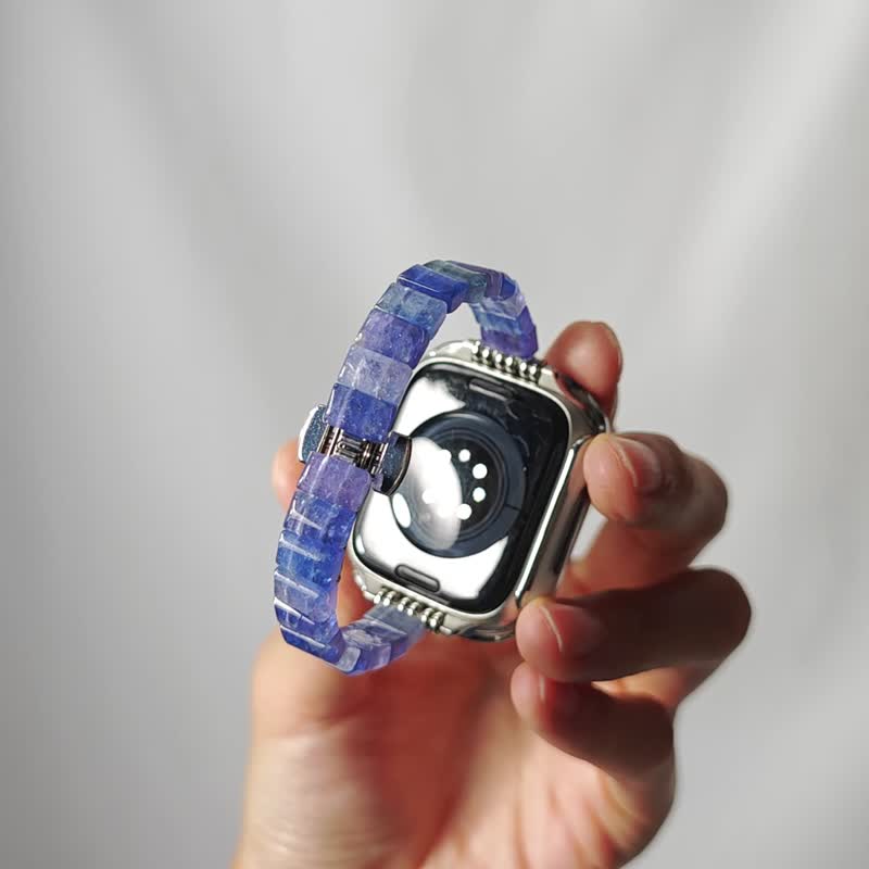 顶级冰种彩色丹泉石 坦桑 Apple Watch 智慧手表 宝石表带 礼物 - 表带 - 宝石 紫色