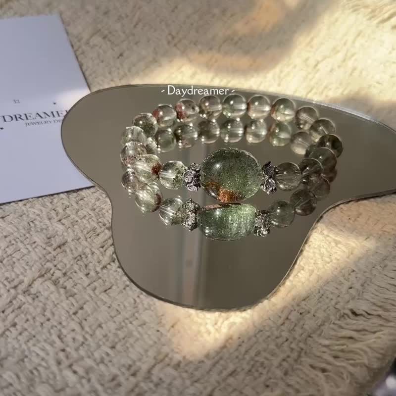 金沙绿幽灵 37 老银设计款手链 - 手链/手环 - 水晶 绿色