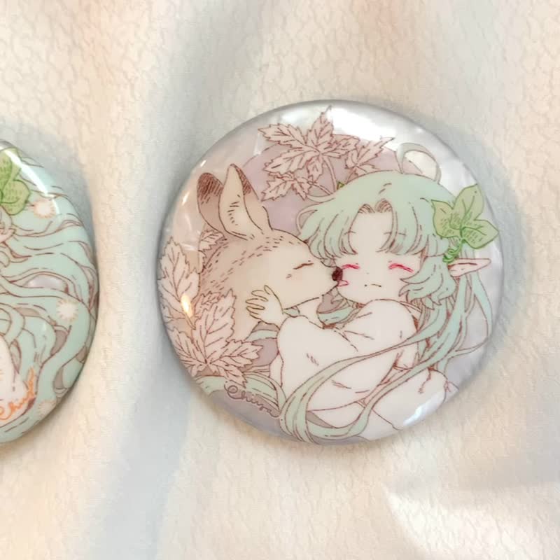 白雾杉之苔系列 小树灵襟章 Badge - 徽章/别针 - 其他金属 多色