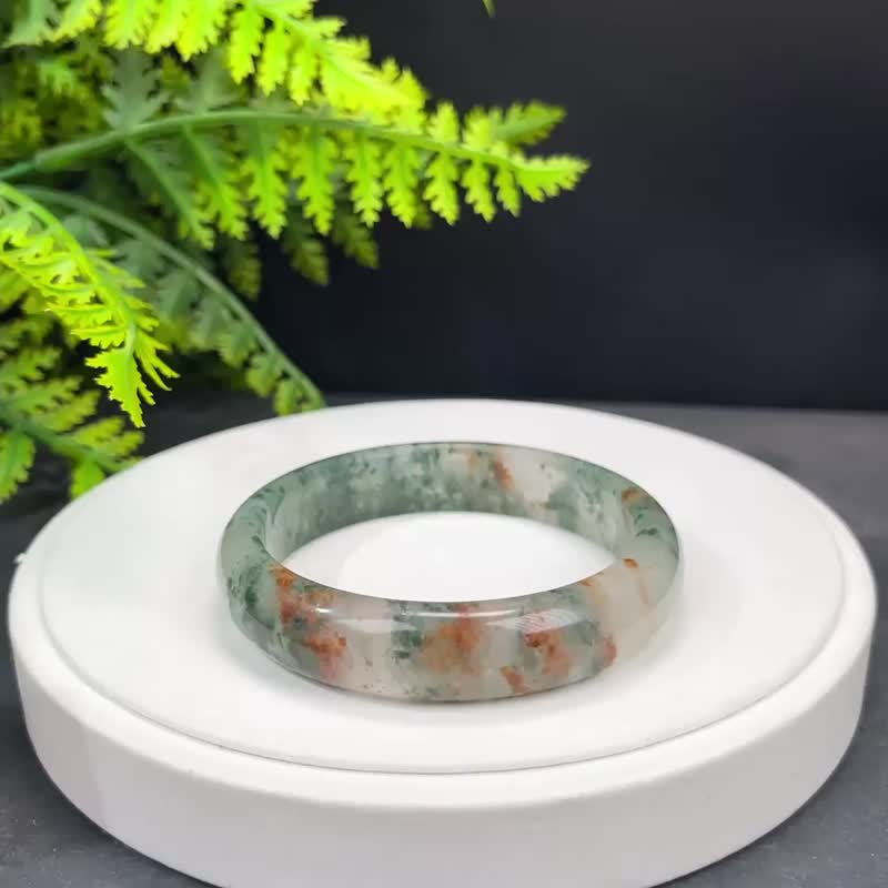 精品 红绿幻影幽灵水晶手镯 59+MM 冰透异象石英 事业人缘旺财运 - 手链/手环 - 水晶 