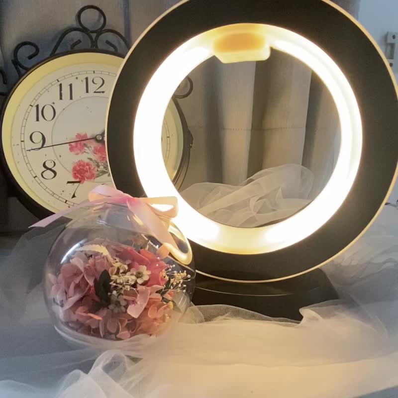 日本永生玫瑰/暖粉花园/ 悬浮花灯 x 蓝牙音响 x 无线充电 情人节 - 灯具/灯饰 - 植物．花 粉红色