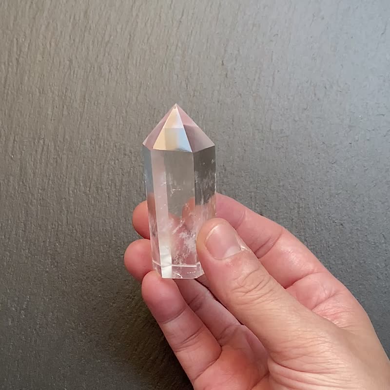 天然冰透蓝针白水晶能量柱 天使之翼 避邪挡煞 趋吉开运 快速出货 - 摆饰 - 水晶 多色