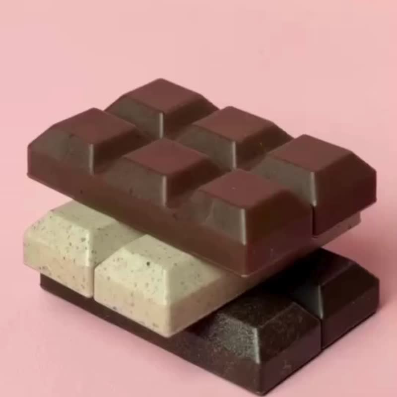 QUALY  巧克力造型磁铁(六入组) - 冰箱贴/磁贴 - 环保材料 咖啡色