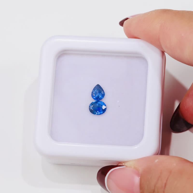 蓝宝石配石组合4号蓝色水蓝五路财神单色水葫芦拦胡麻将五行 - 项链 - 宝石 蓝色