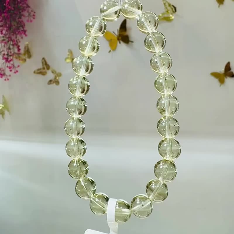 精品稀有品种利比亚黑金蓝针陨石8.5mm16.38g财富引流器事业招财 - 手链/手环 - 半宝石 黄色