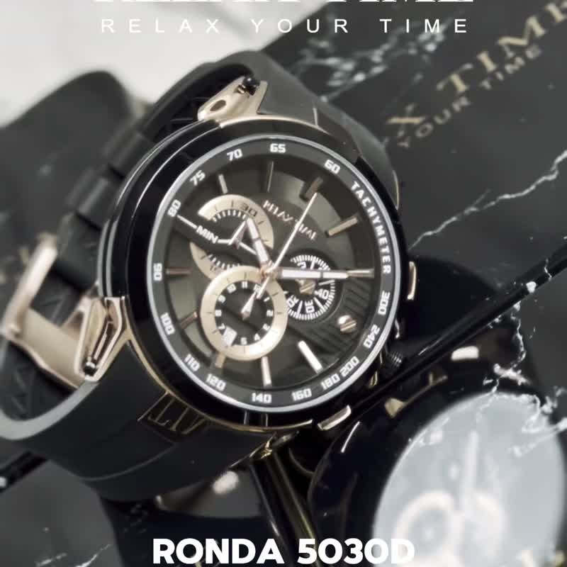 Relax time 瑞士计时码表系列 -银(RT-112-1) 47mm - 男表/中性表 - 不锈钢 银色