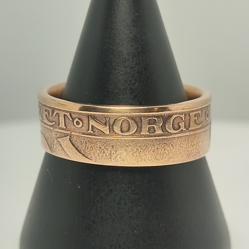 Norway Coin Ring 5 ore 1938 norwegian coin ring norwegian ring coin rings gift - 戒指 - 其他金属 