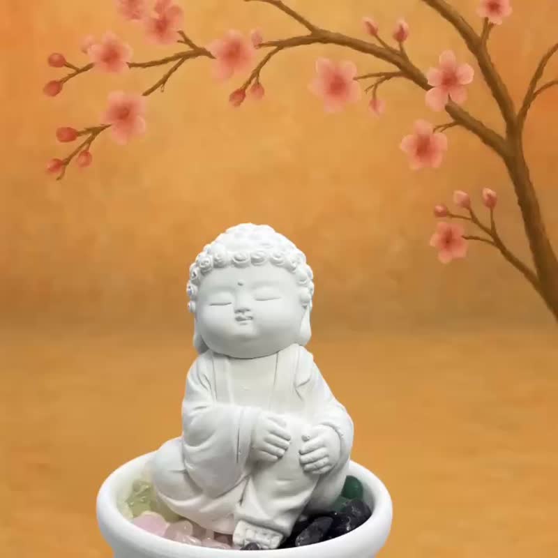 开运水晶 五行水晶矿石扩香之随愿水晶套组 送5ML精油香氛 - 香薰/精油/线香 - 水泥 白色