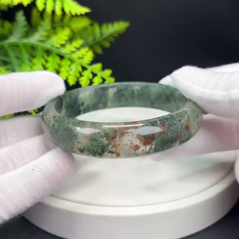 精品 红绿幻影幽灵水晶手镯 63MM 冰透异象石英手环 连接灵性指引 - 手链/手环 - 水晶 