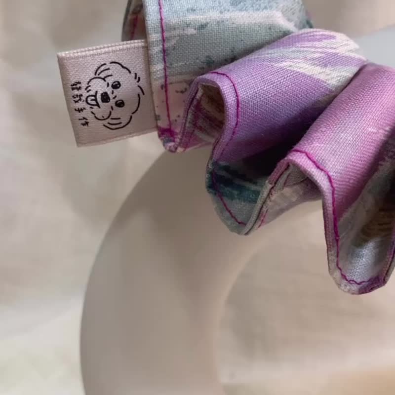 发裁手作。Facai Handmade 宠物领巾 手作领巾 毛孩小丑领_谜幻 - 项圈/牵绳 - 棉．麻 紫色