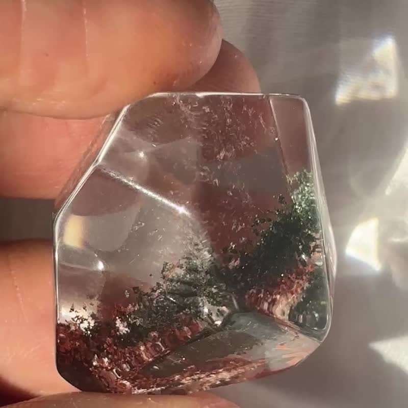 绿幽灵 红幽灵 锦鲤胶花 水晶 随型 手把玩 天然原石 水晶原矿 - 摆饰 - 水晶 多色