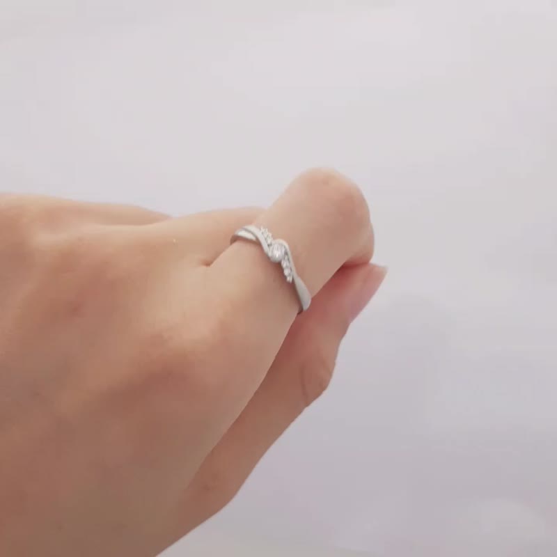 永恒环爱 钻石结婚戒指  女戒 - 戒指 - 钻石 银色