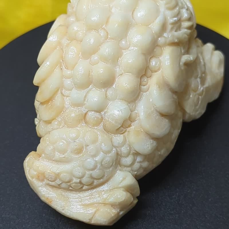 【运好气】 白龙宫舍利 招财金蟾 精雕 财富显化 净化磁场(珍藏) - 摆饰 - 石头 卡其色