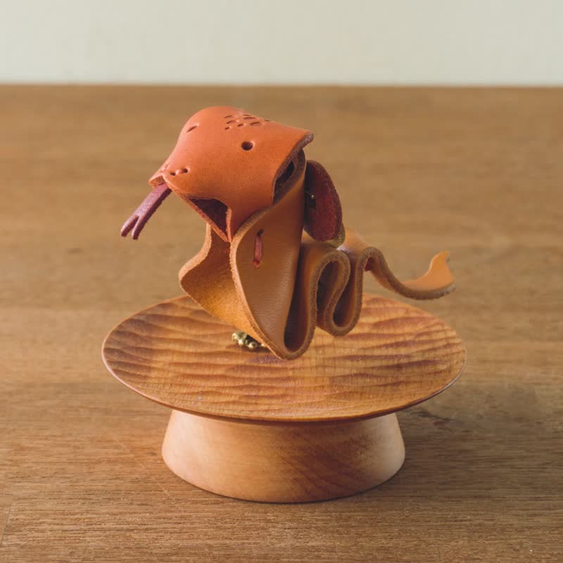 【蛇年礼盒】元气家族-蛇圆圆 皮革动物吊饰 春节 W1-048-6 - 其他 - 真皮 多色