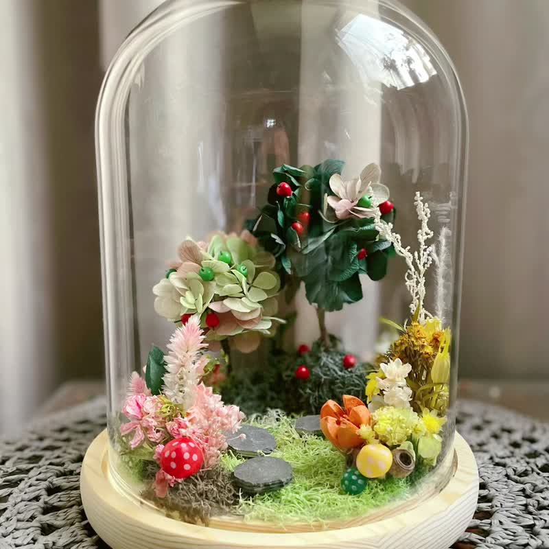 【定制宠物纪念玻璃盅】-蒲公英或永生花/宠物纪念玻璃盅 - 干燥花/捧花 - 植物．花 多色