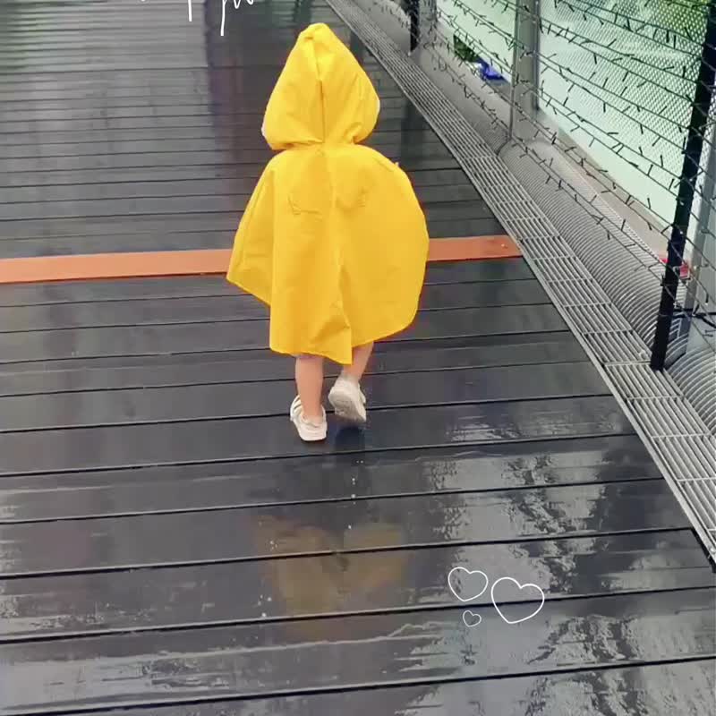抗风防雨双面斗篷 - 订制 - 童装外套 - 棉 黄色
