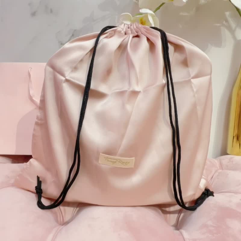 花型配饰水桶包 - 束口袋双肩包 - 其他材质 灰色