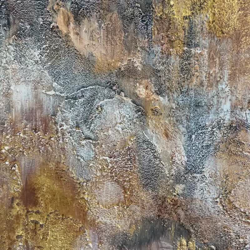 抽象金箔墙艺术原创多彩艺术品现代压克力画 - 墙贴/壁贴 - 压克力 多色