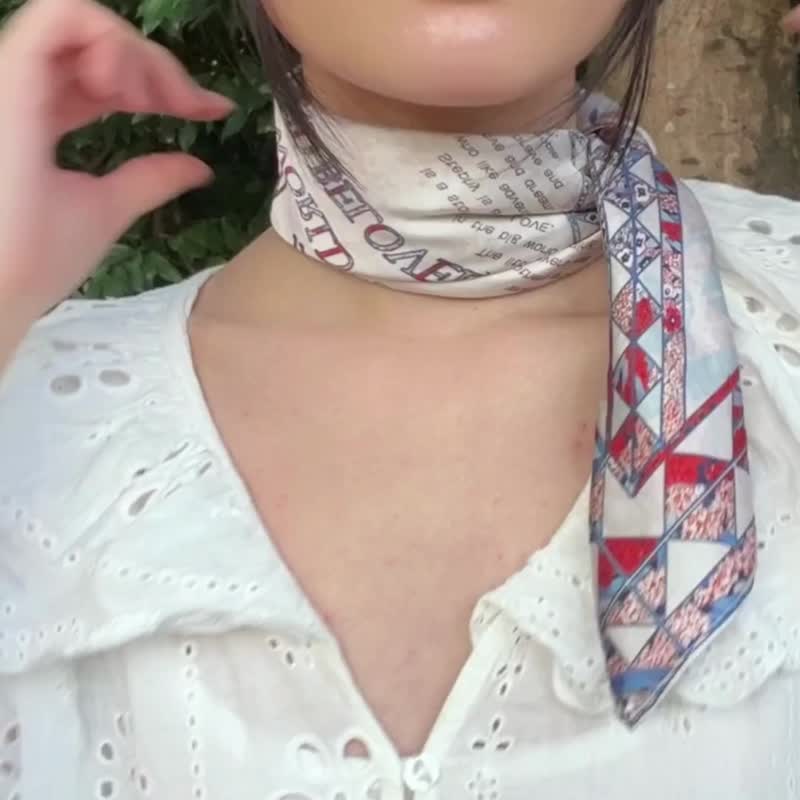 【精美礼盒】定制化礼物文艺复古丝巾连丝巾扣礼物盒/方巾 - 丝巾 - 其他材质 