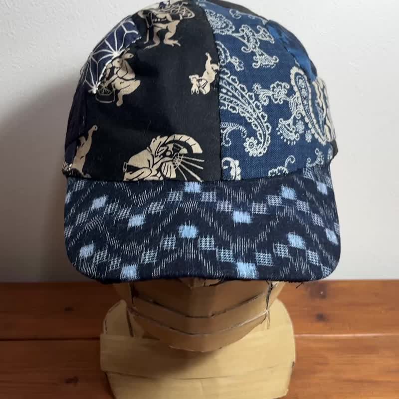 褴褛拼布帽 cap-049 - 帽子 - 棉．麻 
