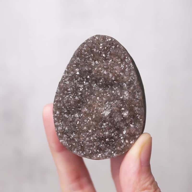 中小型彩晶蛋 // 智慧 财富 // 水晶蛋 水晶摆饰 赠底座 - 摆饰 - 水晶 咖啡色