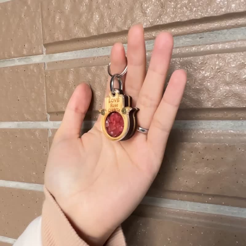 美好的祝福 爱 健康 幸福 钥匙圈 镶嵌彩石 手工製作 进口小礼物 - 钥匙链/钥匙包 - 其他材质 多色