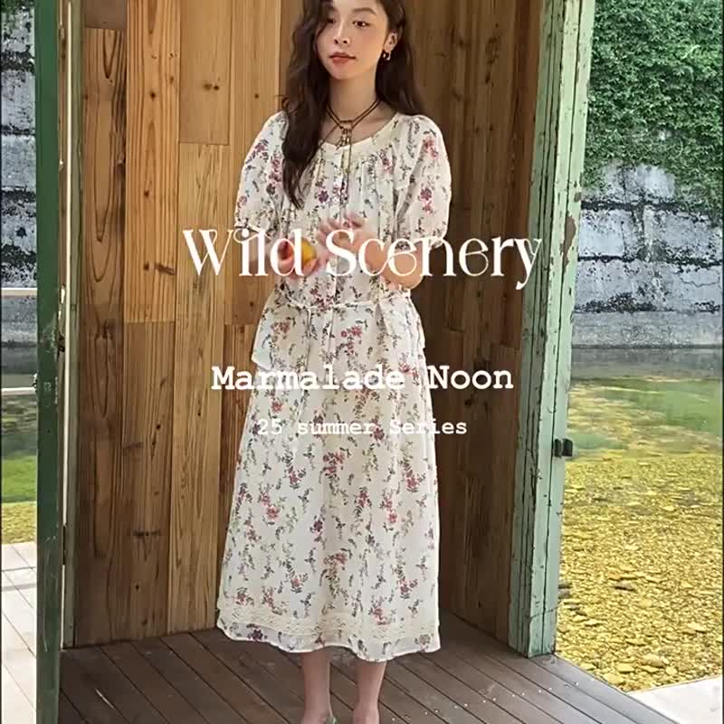 朝花夕拾 法式立體刺繡碎花系帶襯衣 法式襯衫半身裙 可搭套裝 - 女装上衣 - 棉 白色