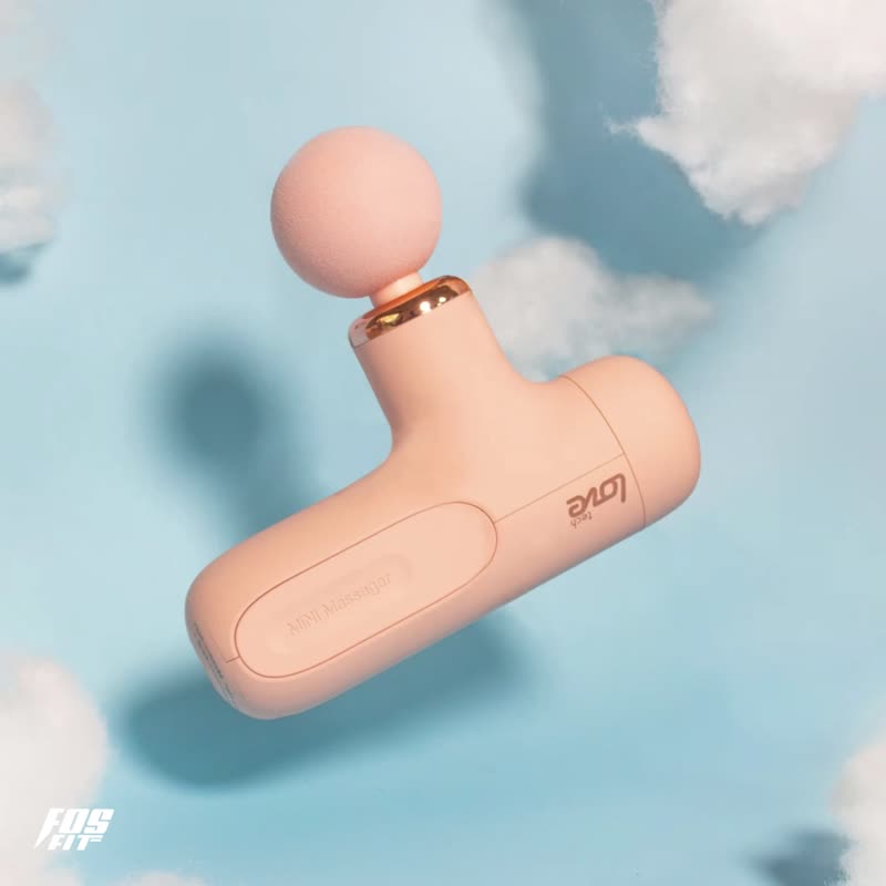 娇小力士Mini口袋按摩枪 | 轻量 防手震 五档调节 附收纳袋 - 运动/健身用品 - 其他金属 粉红色