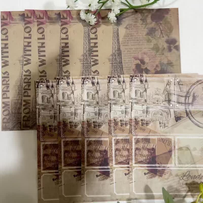Soojinia-巴黎主题贴纸 10PCS - 贴纸 - 纸 