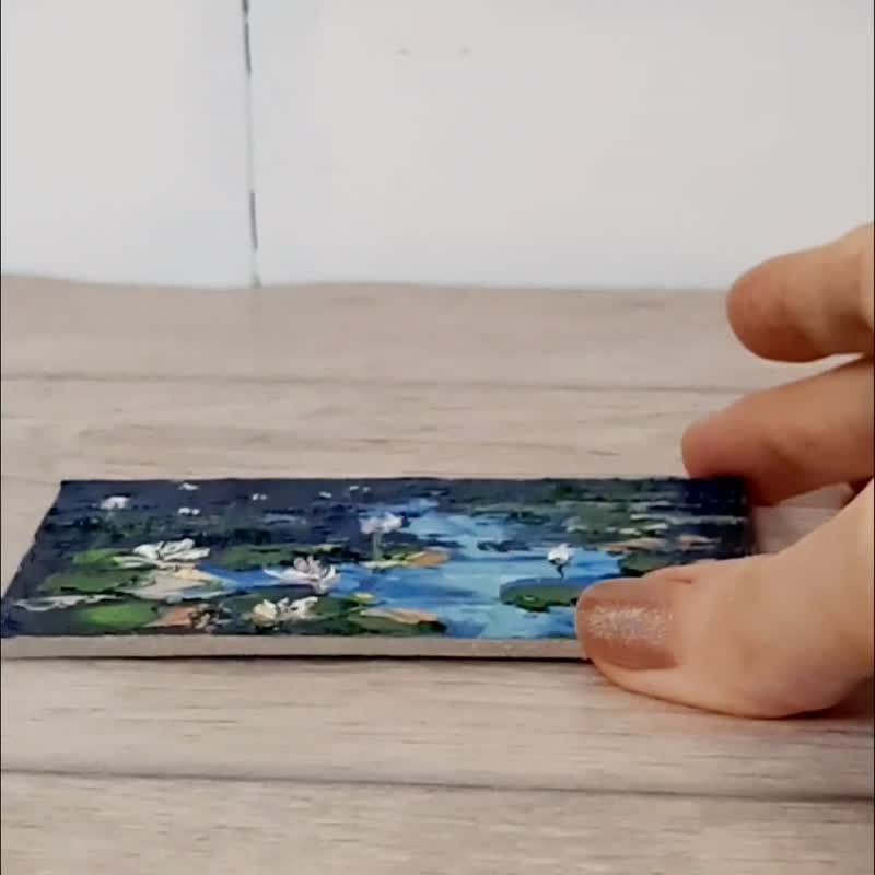 池塘画原创油画抽象山水画睡莲艺术 - 海报/装饰画/版画 - 其他材质 多色