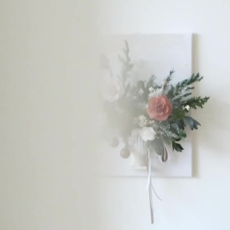 圣诞画布花 永生花手作 手作圣诞挂饰 台中花艺课 - 植栽 - 植物．花 