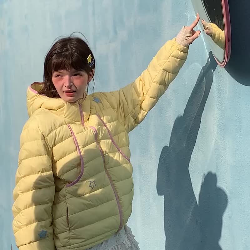 odd maker户外轻量防水抗静电90白鸭绒连帽排骨羽绒服冬保暖外套 - 女装休闲/机能外套 - 其他人造纤维 