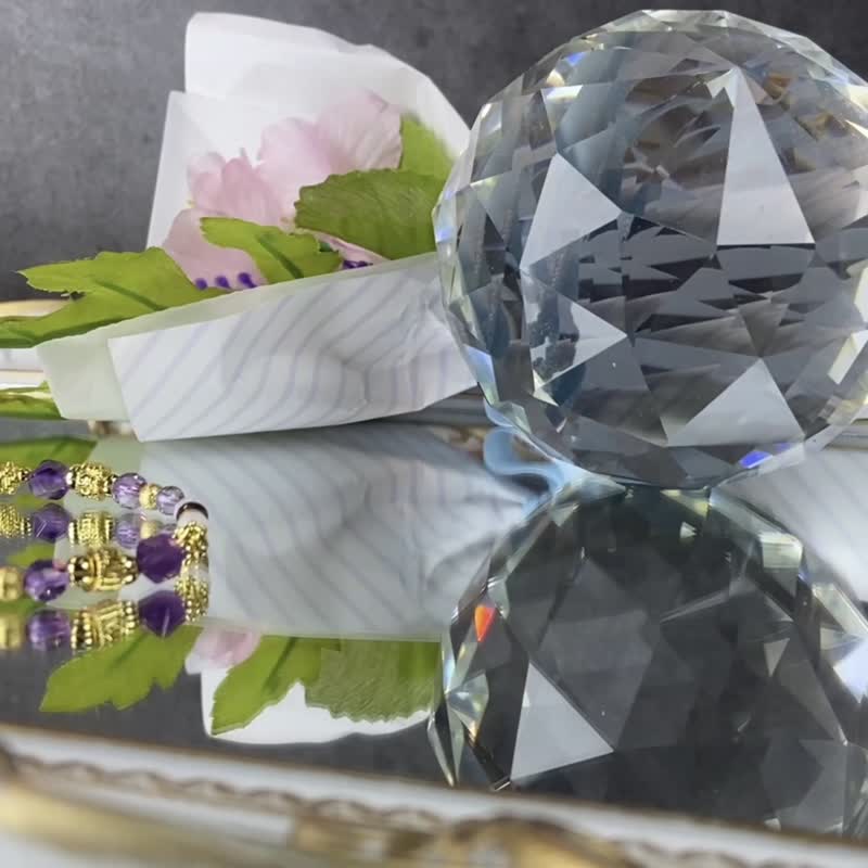 华尔滋 | 紫水晶 粉晶 茶水晶 | 优雅轻盈 | 女士水晶手链 - 手链/手环 - 水晶 紫色
