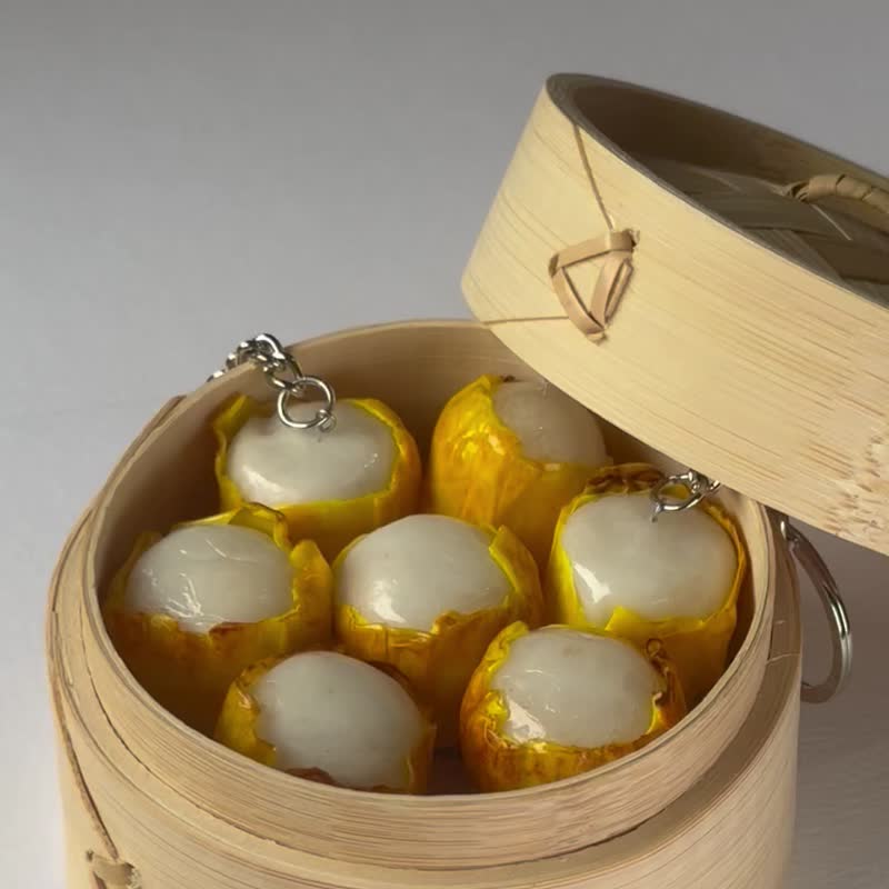 原创1:1仿真港式街头小食鱼肉烧卖咖喱鱼蛋磁石 - 冰箱贴/磁贴 - 粘土 黄色