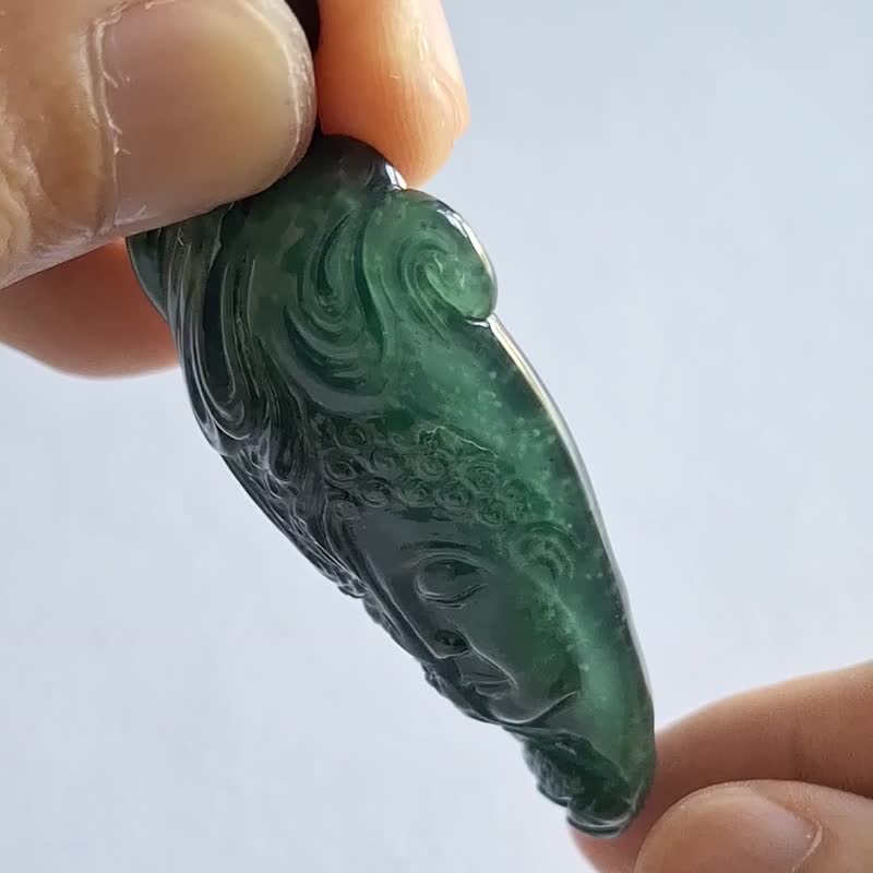 一念之间吊坠 | 天然瓜地马拉翡翠玉器玉坠 - 项链 - 玉石 