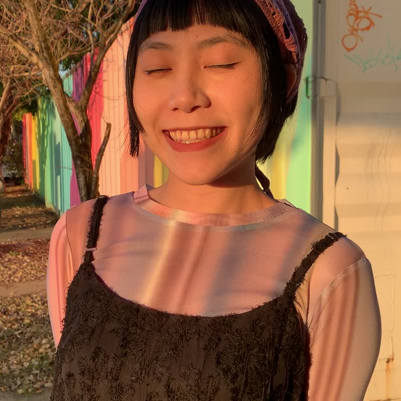 黛金 手染编织三角发带 编织三角头巾 职人手工染制 - 其他 - 棉 紫色